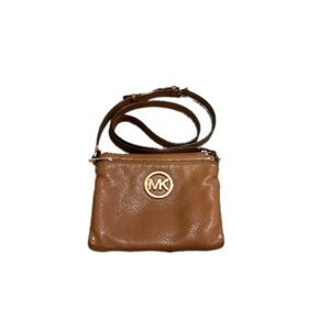 Michael Kors Tan Crossbody Bag with Gold Logo